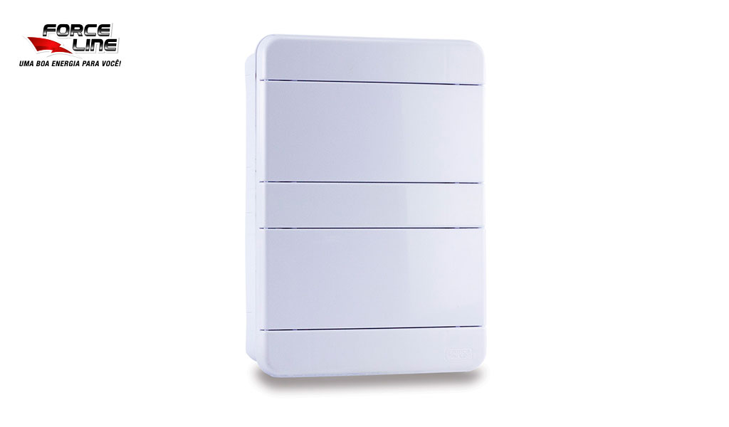 QUADRO DE DISTRIBUICAO FORCELINE DE EMBUTIR - P/16 DISJUNTORES DIN - BRANCO
