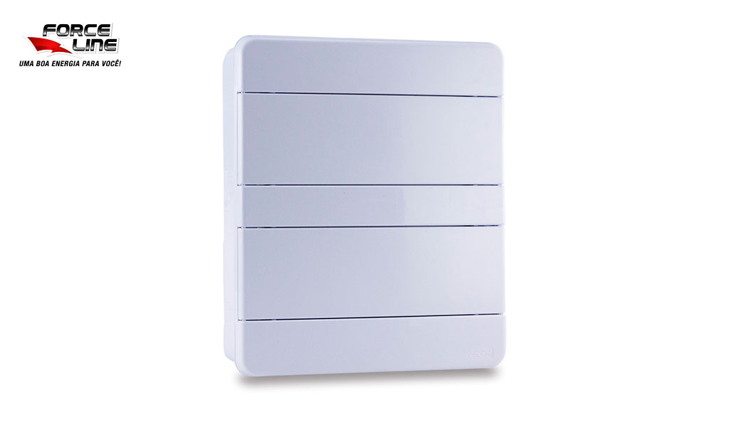 QUADRO DE DISTRIBUICAO FORCELINE DE EMBUTIR - P/24 DISJUNTORES DIN - BRANCO