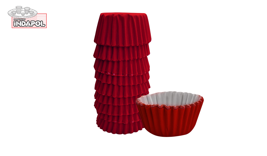 FORMA INDAPOL PAPEL N-4 VERMELHO - COM 100 UNIDADES