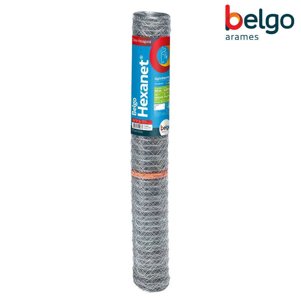 TELA BELGO HEXA GALINH 2” 23X1,50X50M