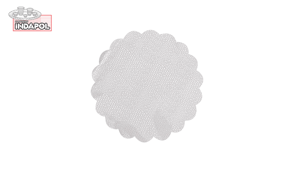 FUNDO RENDADO INDAPOL P/DOCES N-9 BRANCO C/100 UNIDADES