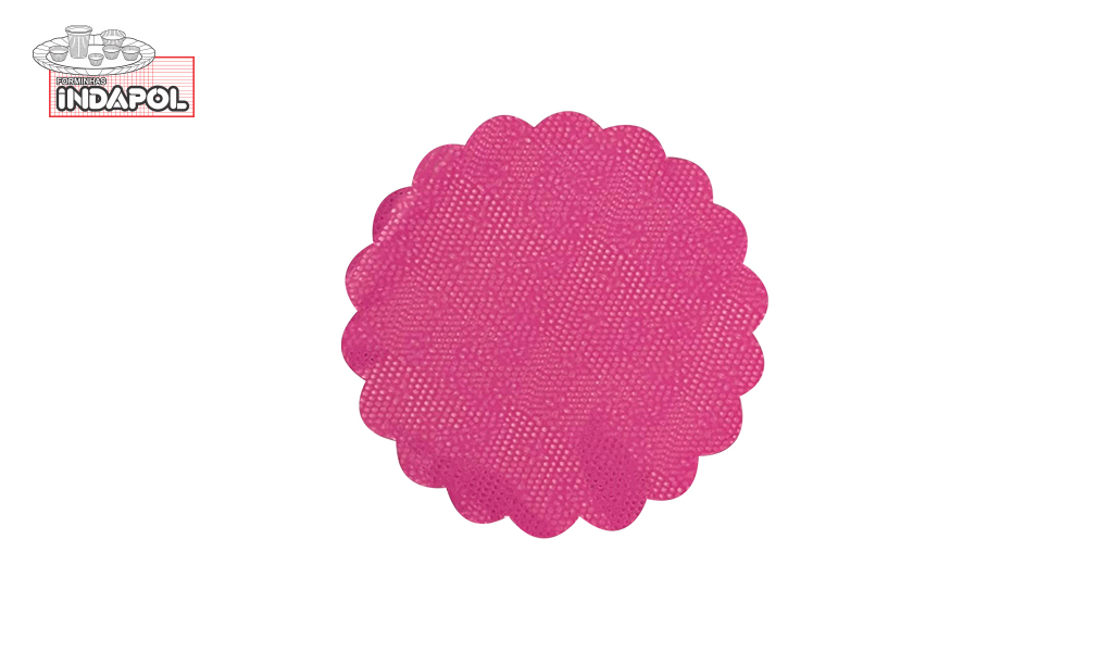 FUNDO RENDADO INDAPOL P/DOCES N-9 ROSA C/100 UNIDADES