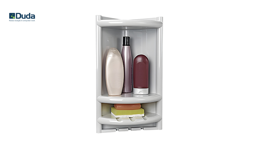 PORTA SHAMPOO DUDA CANTO BRANCO