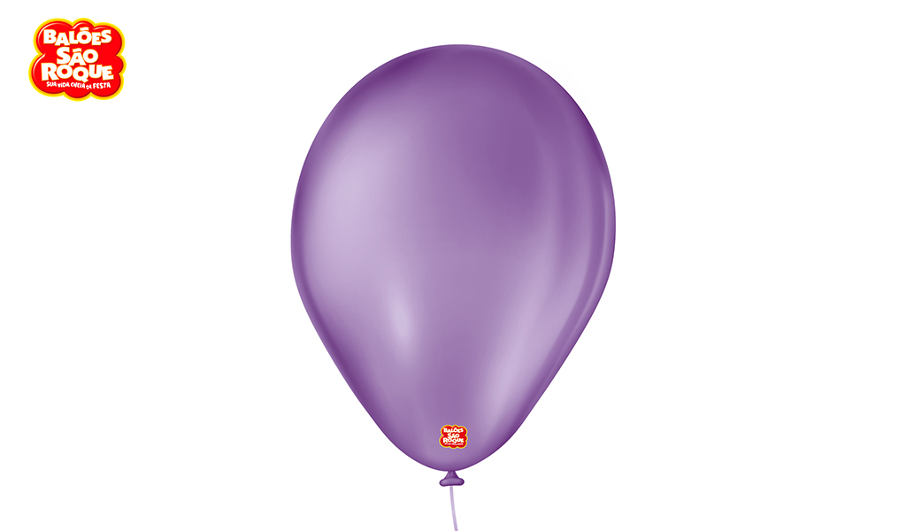 BALÃO SÃO ROQUE PERA 7 LISO ROXO AMETISTA - PACOTE C/50 UNIDADES.