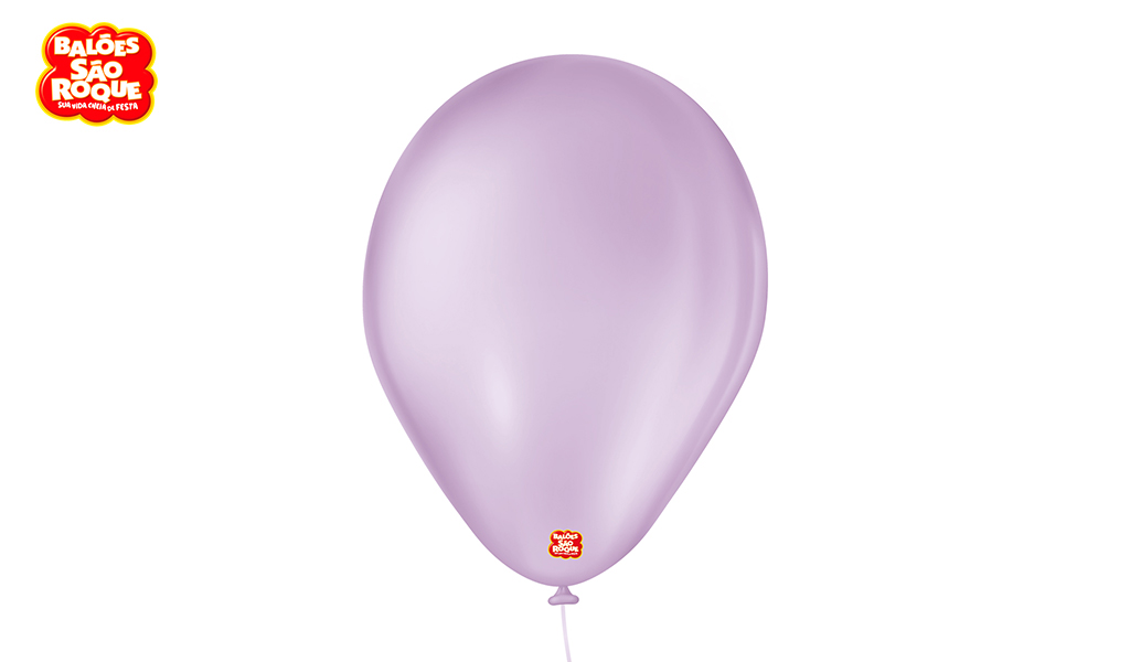 BALÃO SÃO ROQUE PERA 7 LISO LILAS BABY - PACOTE C/50 UNIDADES.
