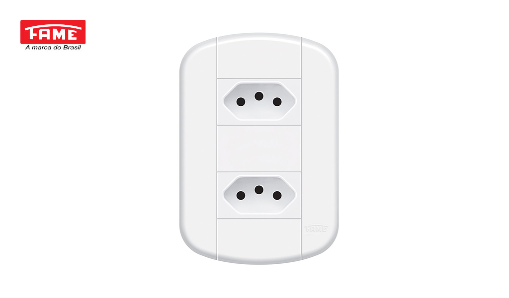 FAME BLANC+ 2 TOMADAS DISTANCIADAS 2P+T 10A/250V