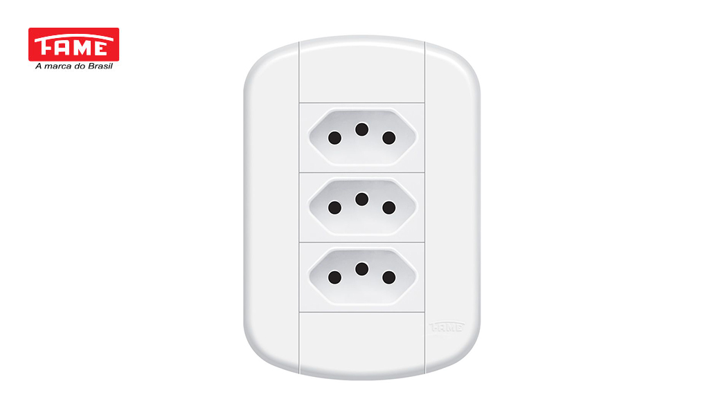 FAME BLANC+ 3 TOMADA 2P+T 10A