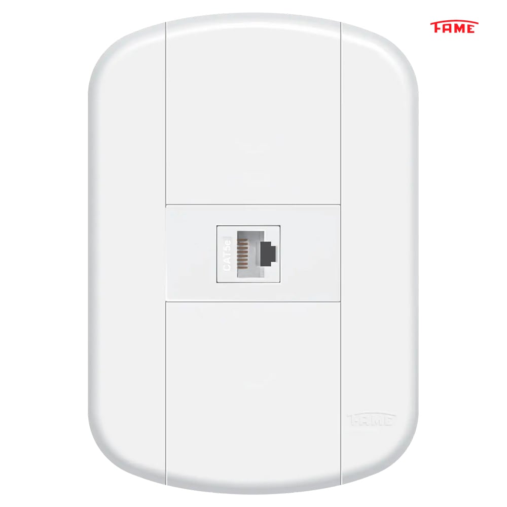 FAME BLANC+ 1 TOMADA DE REDE COMPUTADOR RJ45 CAT5E 8V