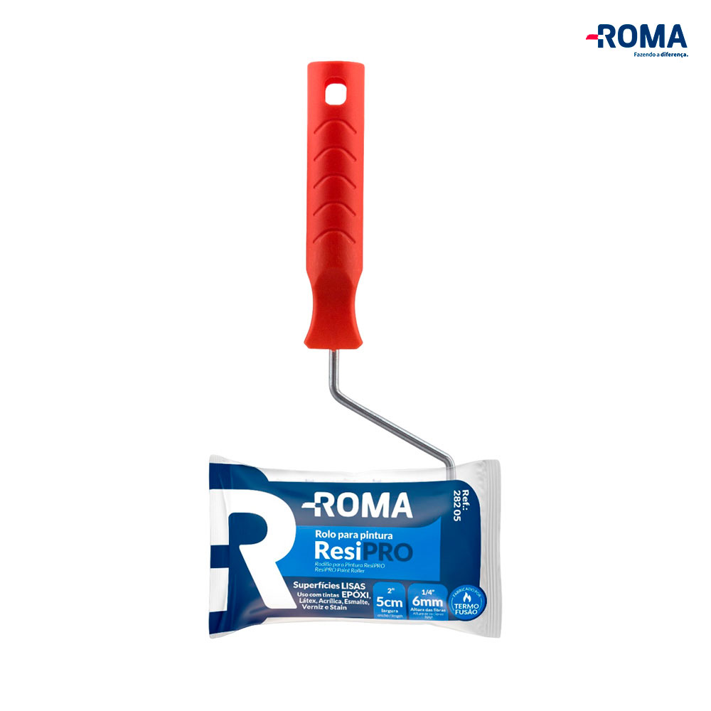 ROLO ROMA ESPUMA EPOXI RESIPRO COM CABO - 5CM