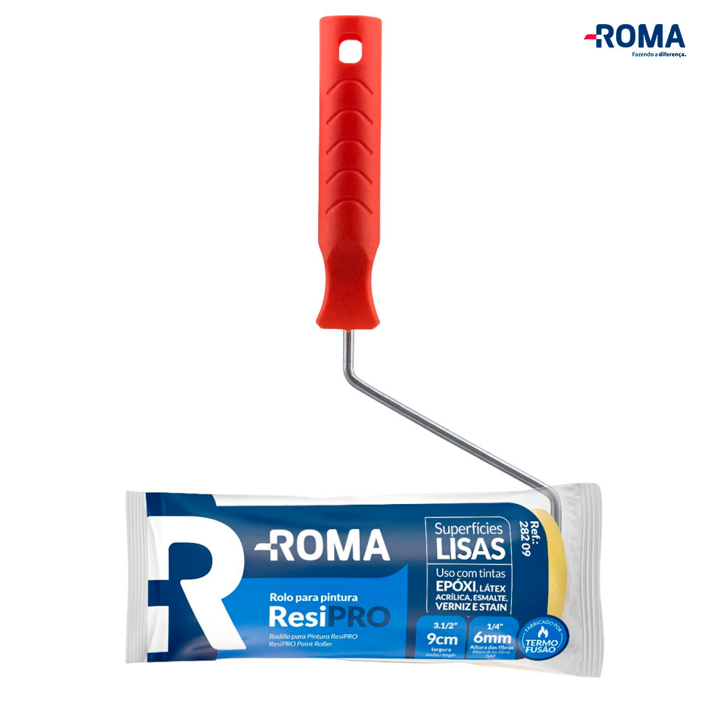 ROLO ROMA ESPUMA EPOXI RESIPRO COM CABO - 9CM