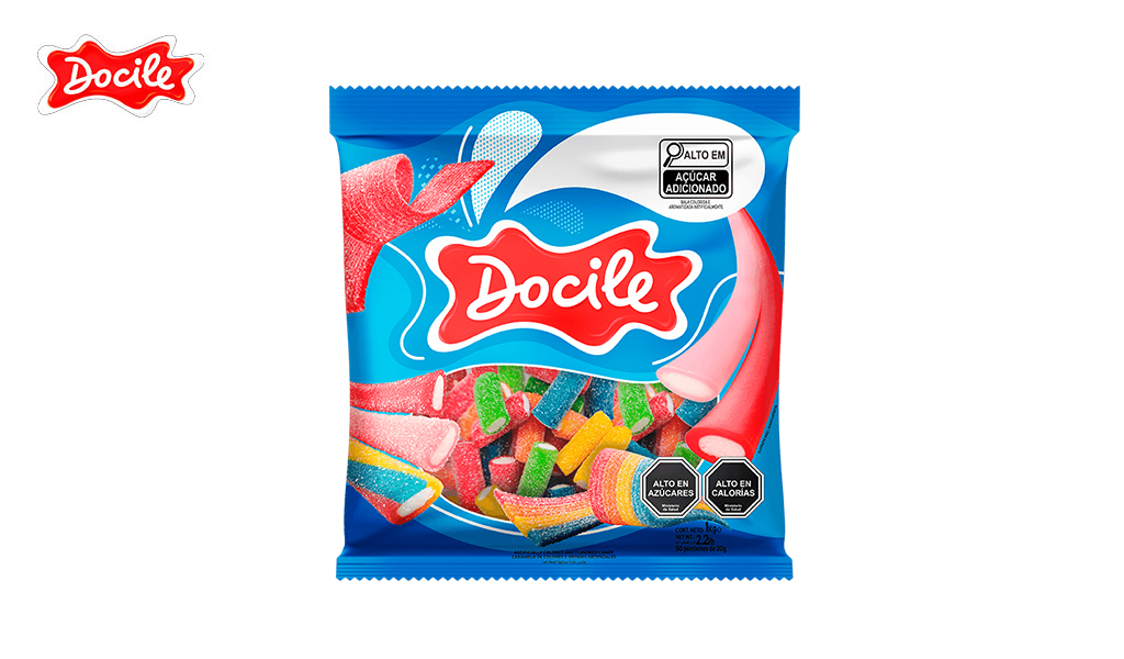 CANUDINHO DOCILE JUMBO 4 CORES CITRICO 1KG