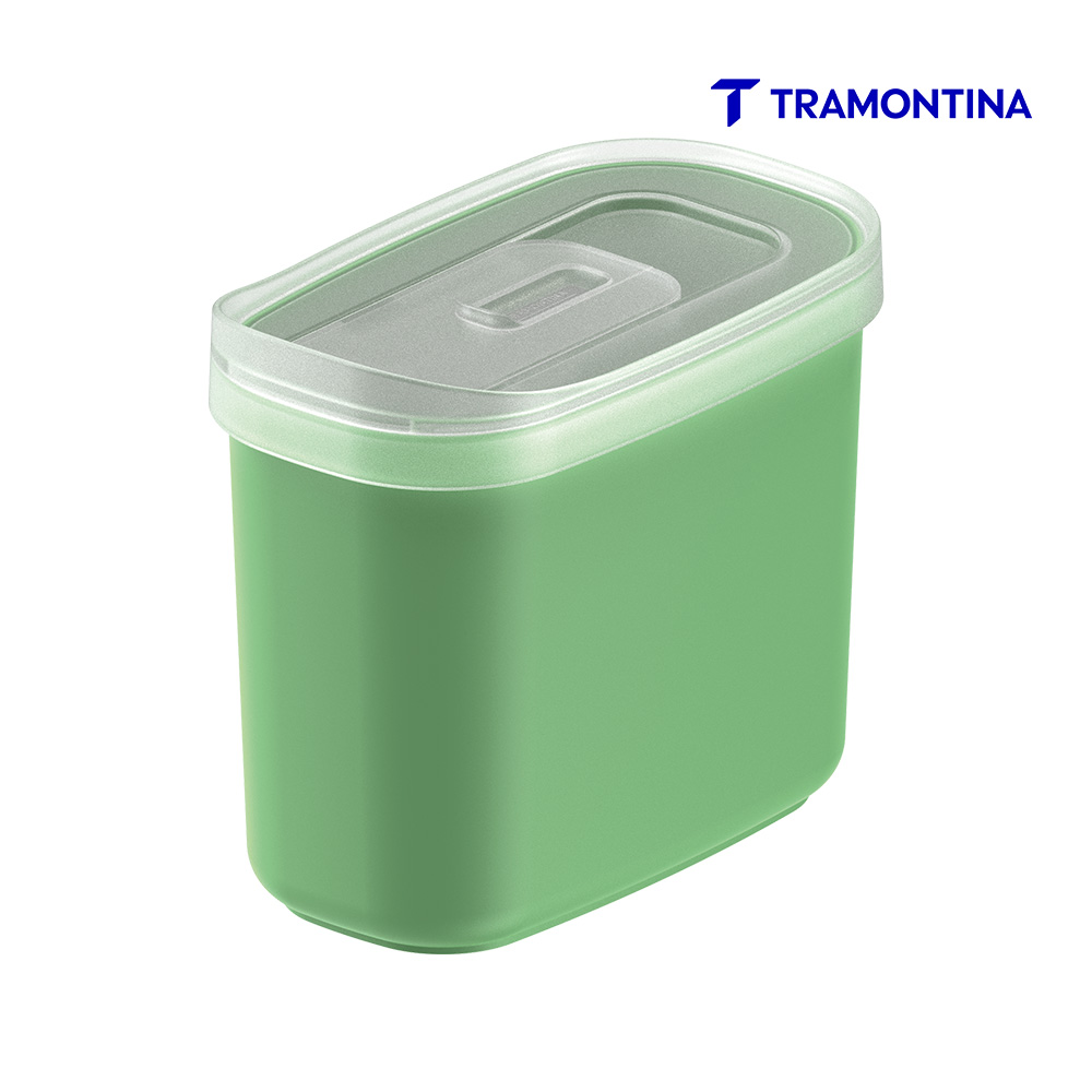 POTE TRAMONTINA MIXCOLOR POLIPROPILENO TAMPA TRANSPARENTE 1500ML VERDE SÁLVIA