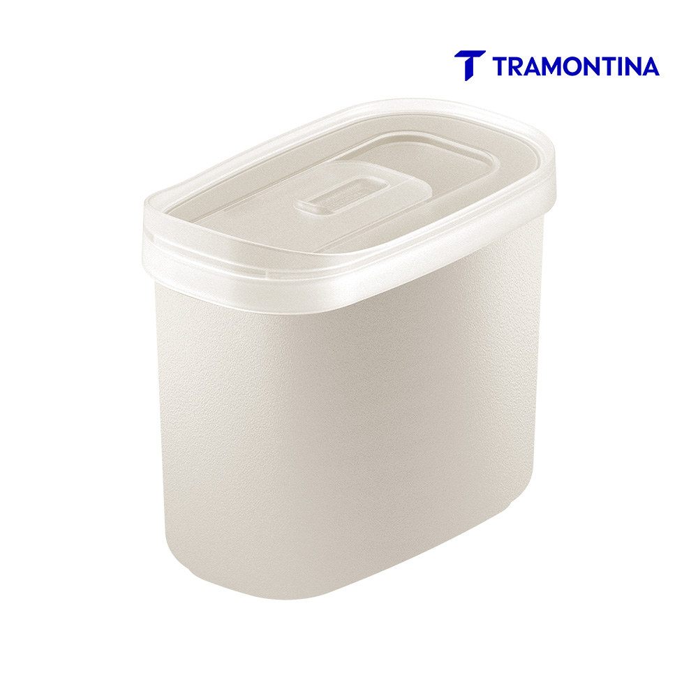 POTE TRAMONTINA MIXCOLOR POLIPROPILENO TAMPA TRANSPARENTE 1500ML BRANCO ALGODÃO