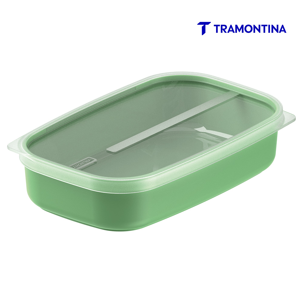 POTE TRAMONTINA MIXCOLOR POLIPROPILENO TAMPA TRANSPARENTE 1700ML VERDE SÁLVIA