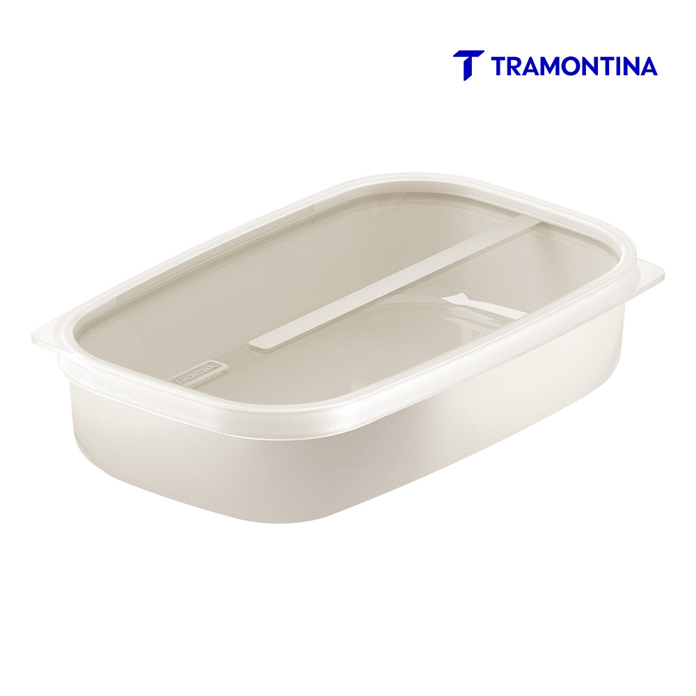 POTE TRAMONTINA MIXCOLOR POLIPROPILENO TAMPA TRANSPARENTE 1700ML BRANCO ALGODÃO