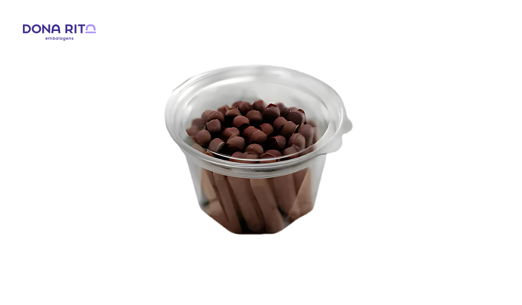 POTE+TAMPA DONARITA REDONDO D771R ROMA C/TAMPA ARTICULADA 450ML C/200 UNIDADES