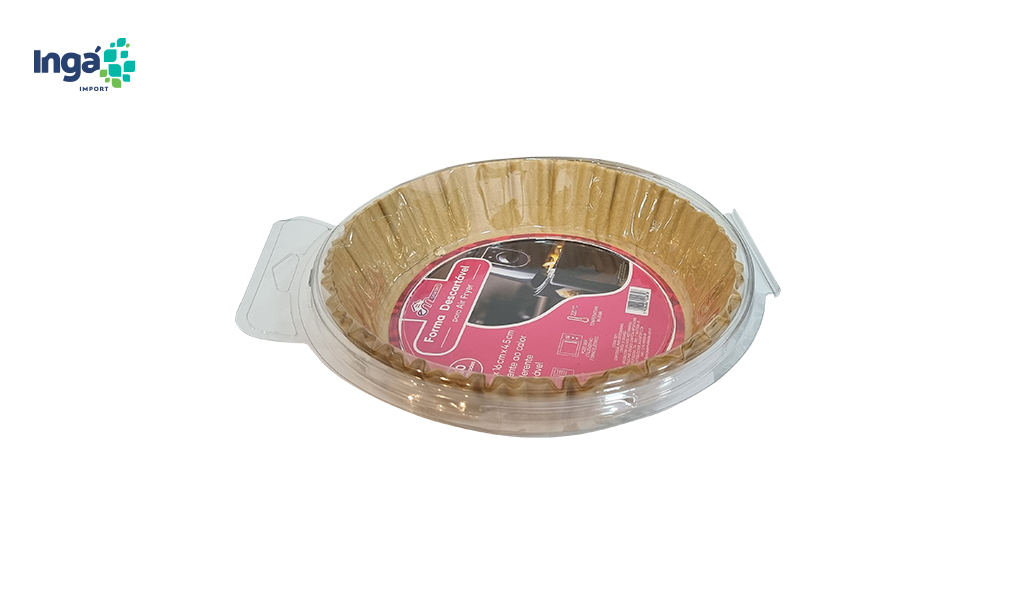 FORMA INGA PAPEL REDONDA P/AIR FRYER ANTIADERENTE 16X4,5CM C/50 UNIDADES