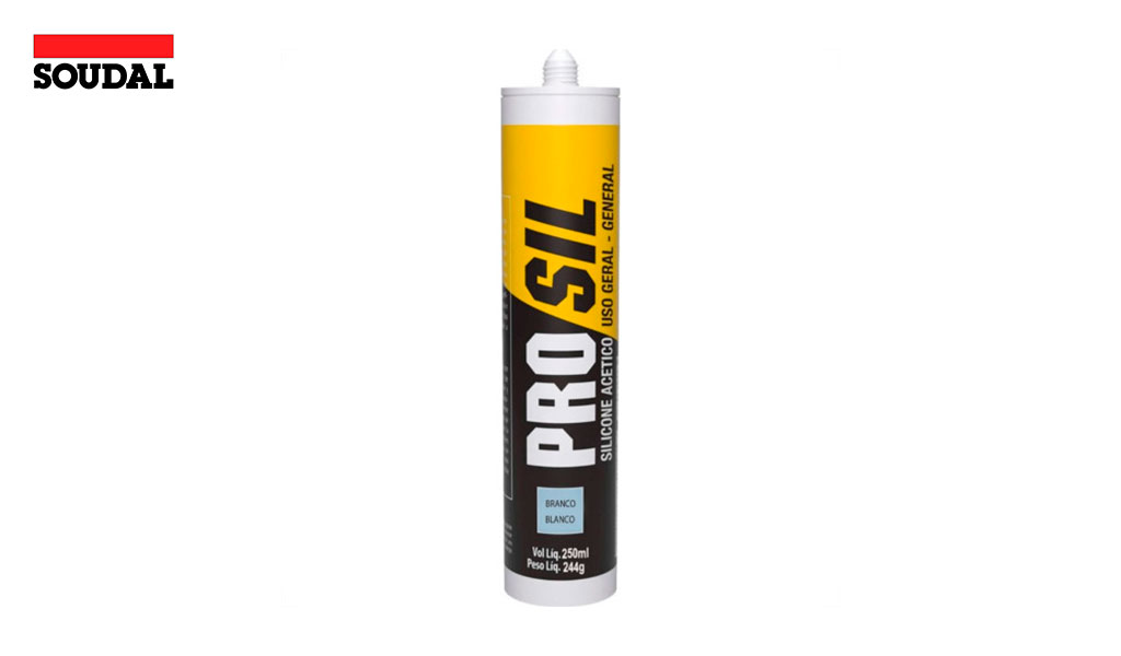 SILICONE SOUDAL PRO-SIL USO GERAL 250ML BRANCO