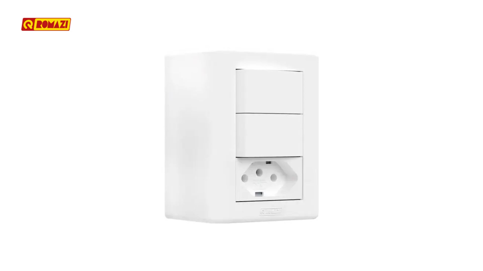 ROMAZI JERIPLUS 2 INTERRUPTOR SIMPLES + TOMADA SOBREPOR 10A BRANCO