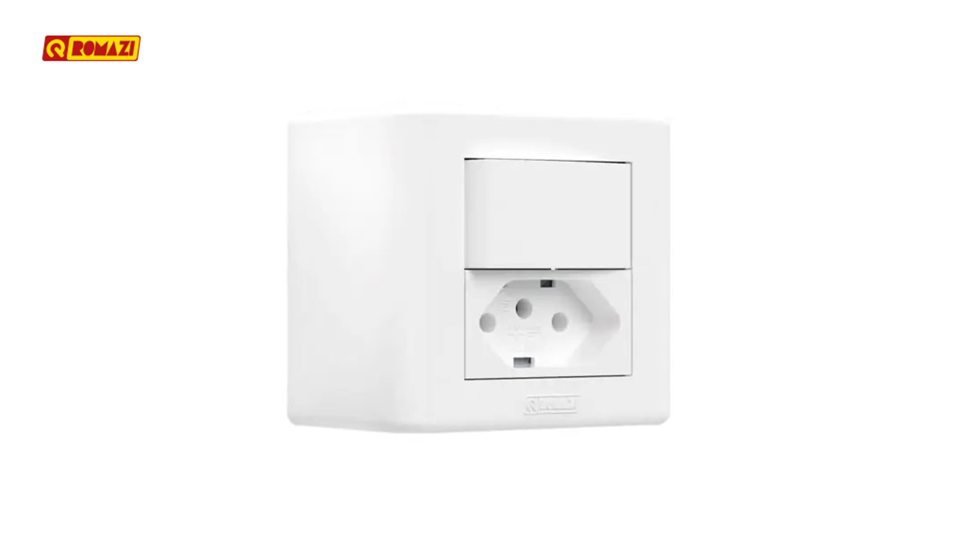 ROMAZI JERIPLUS 1 INTERRUPTOR SIMPLES + TOMADA SOBREPOR 10A BRANCO