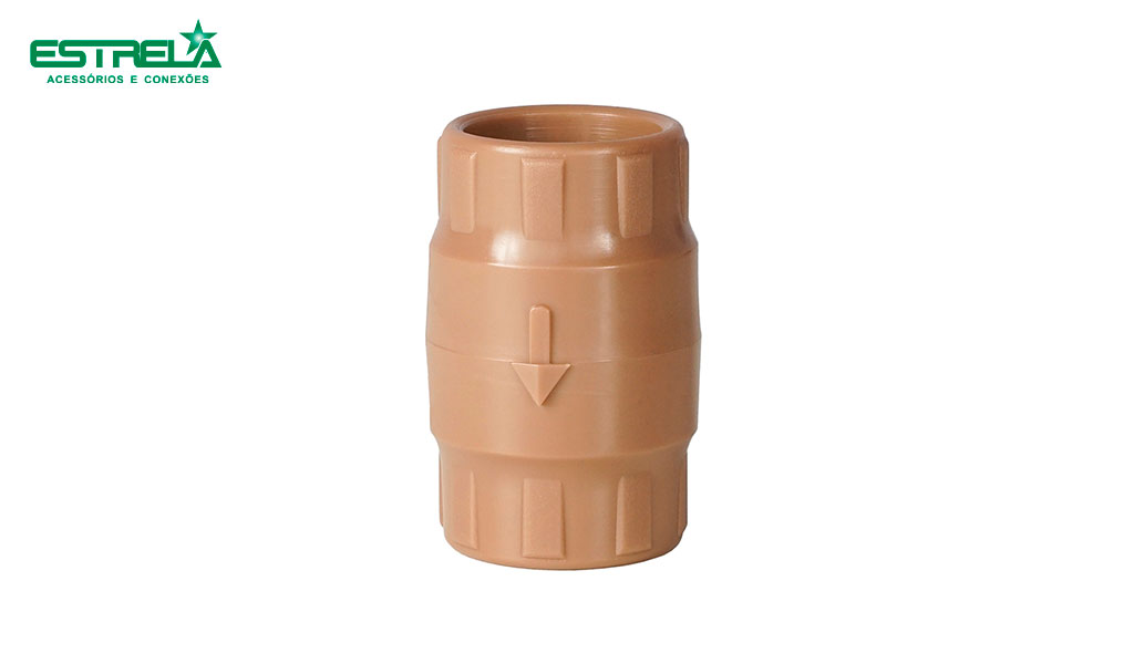 VALVULA ESTRELA DE RETENCAO SOLDÁVEL 25MM - MARROM