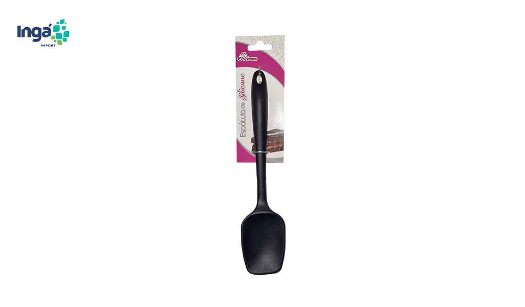 ESPATULA INGA SILICONE 27X5,9X2CM PRETO