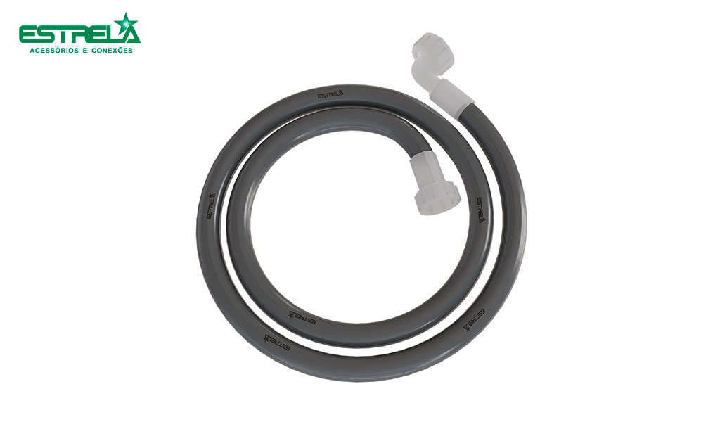 MANGUEIRA ESTRELA ENTRADA TRANÇADA P/MAQUINA DE LAVAR 1,20M