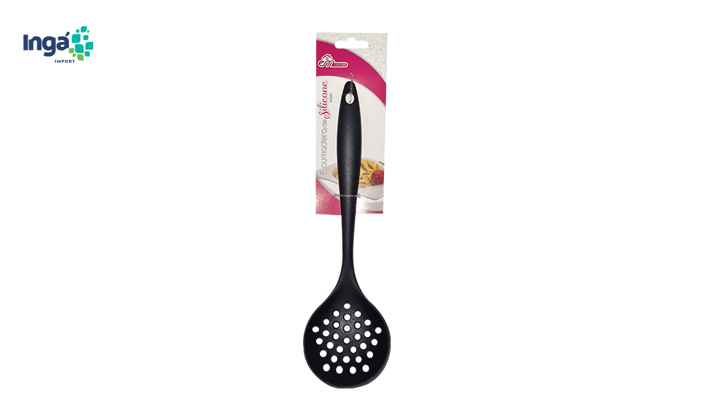 ESCUMADEIRA INGA SILICONE 28,5X8,3X5CM PRETO