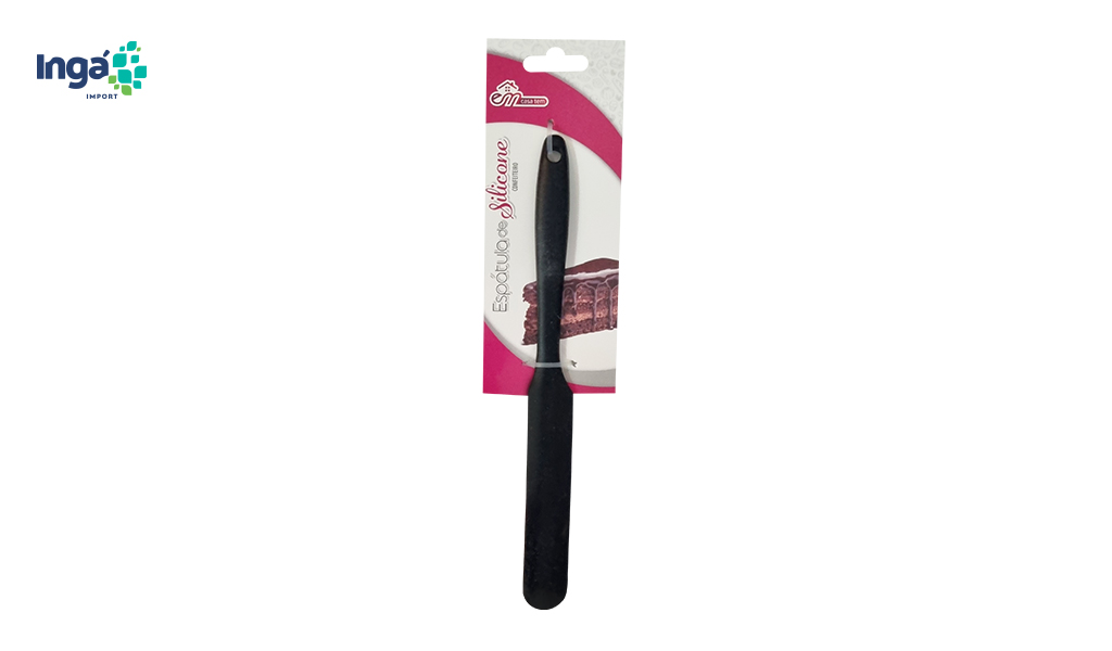 ESPATULA INGA SILICONE CONFEITEIRO 24CM PRETO
