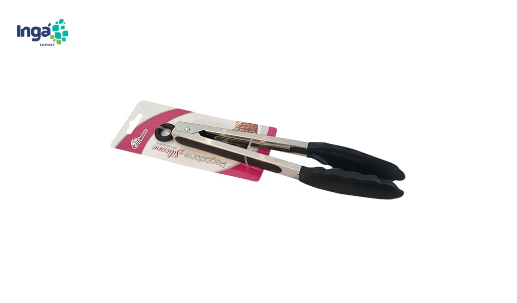 PEGADOR INGA MULTIUSO SILICONE PRETO 26CM