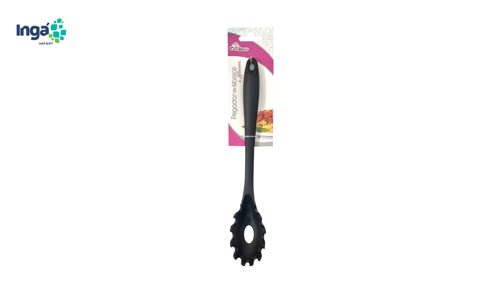 PEGADOR INGA MASSAS SILICONE 28,5X5X3,5CM PRETO