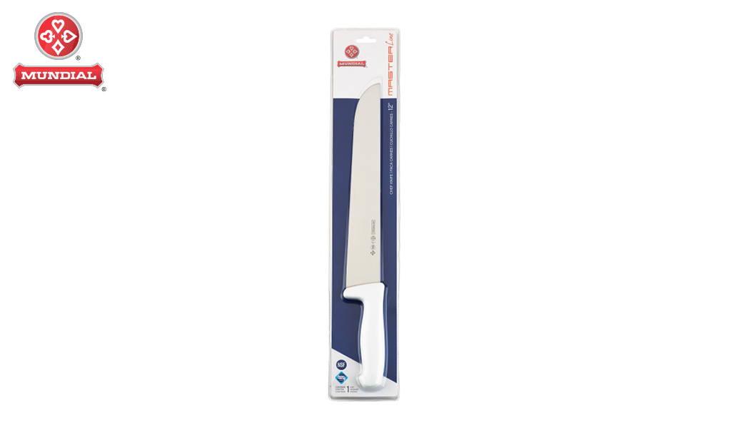 FACA MUNDIAL P/CARNES LINE MASTER 12” C/CABO PLASTICO AMARELO