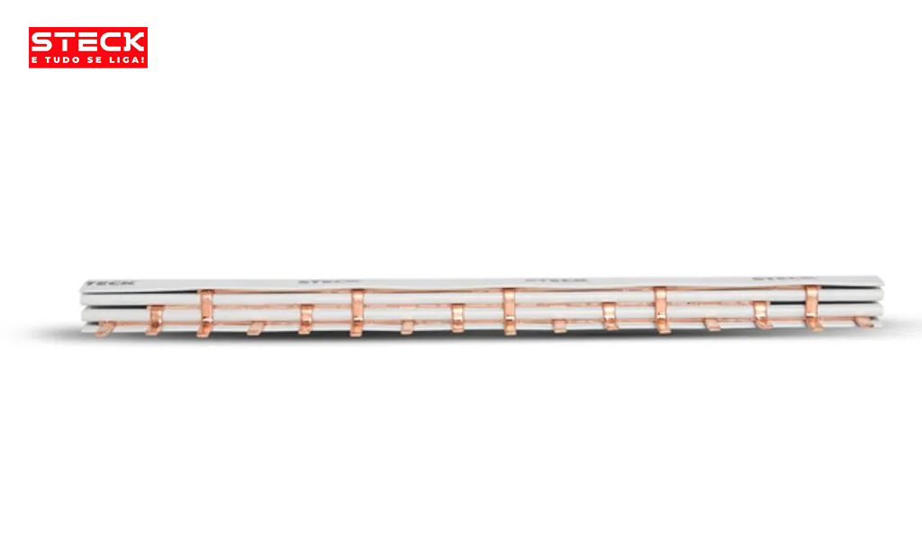 BARRAMENTO STECK TRIFASICO 80A 440V 16POLOS DIN