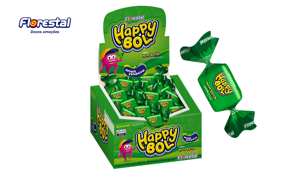 CHICLETE FLORESTAL HAPPY BOL HORTELÃ 140G