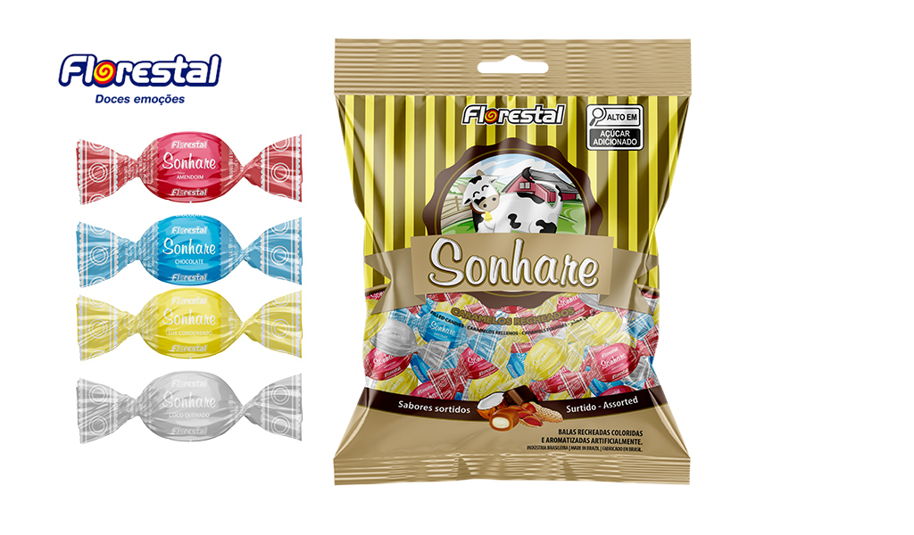 BALA FLORESTAL SONHARE SORTIDO 500GR