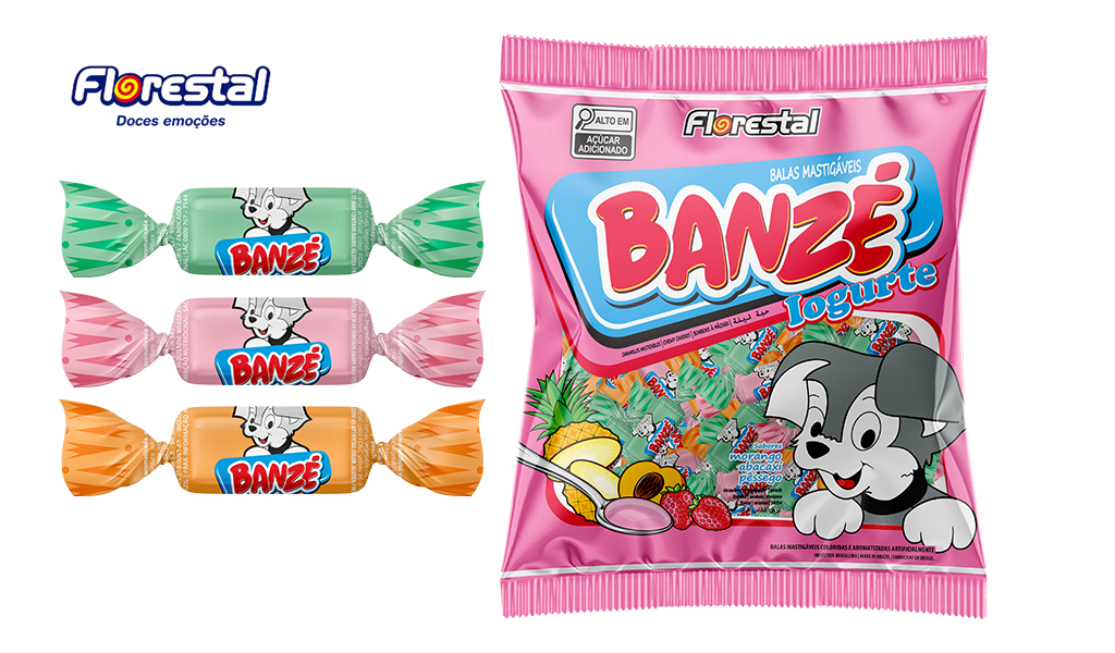 BALA FLORESTAL MASTIGAVEL BANZE IOGURTE SORTIDA 500G