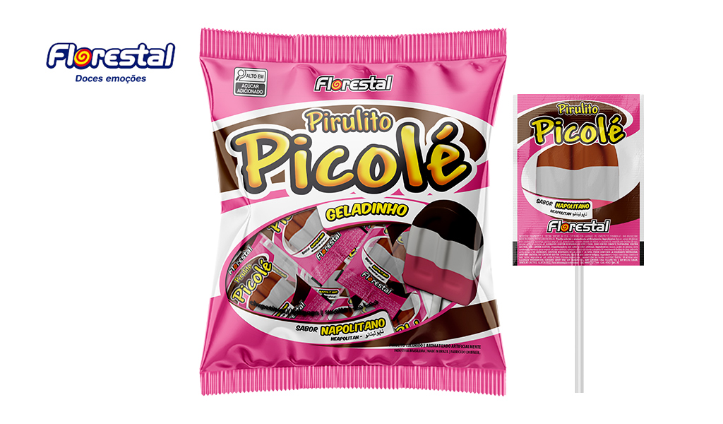 PIRULITO FLORESTAL PICOLE NAPOLITANO 550G