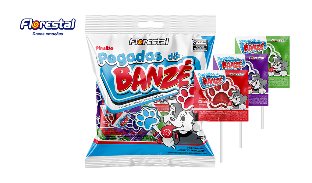 PIRULITO FLORESTAL PEGADAS DO BANZE SORTIDO 200G