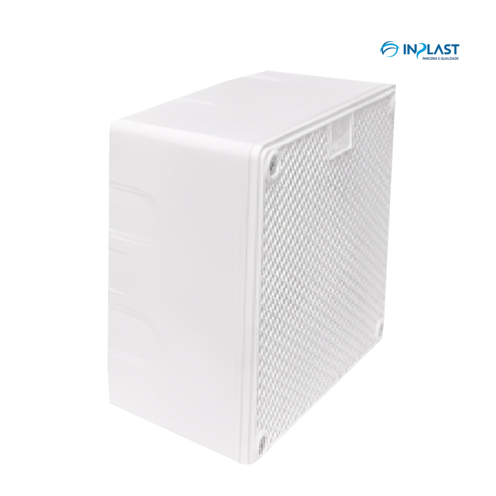 CAIXA INPLAST PASSAGEM ELETRICA EMBUTIR QUADRADA 15CMX15CM - BRANCA