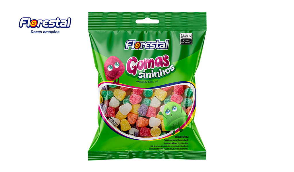 BALA DE GOMA FLORESTAL SINO SORTIDO 60GR