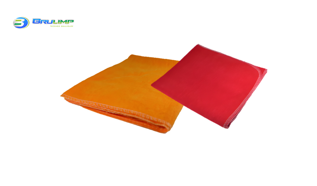 FLANELA BRULIMP 39X59CM SORTIDA (VERMELHA/LARANJA) C/12 UNIDADES