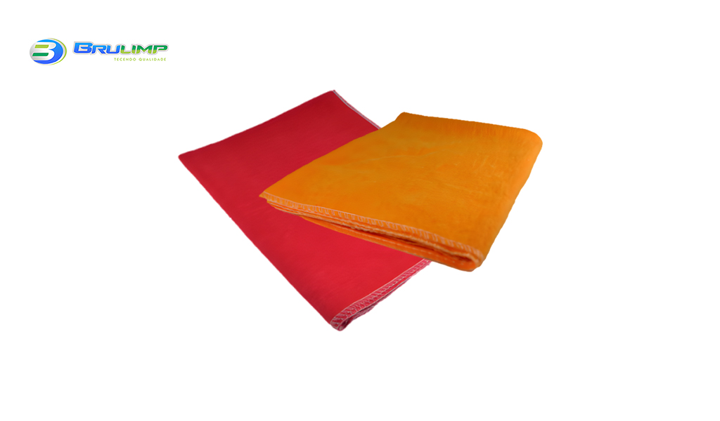 FLANELA BRULIMP 29X49CM SORTIDA (VERMELHA/LARANJA) C/12 UNIDADES
