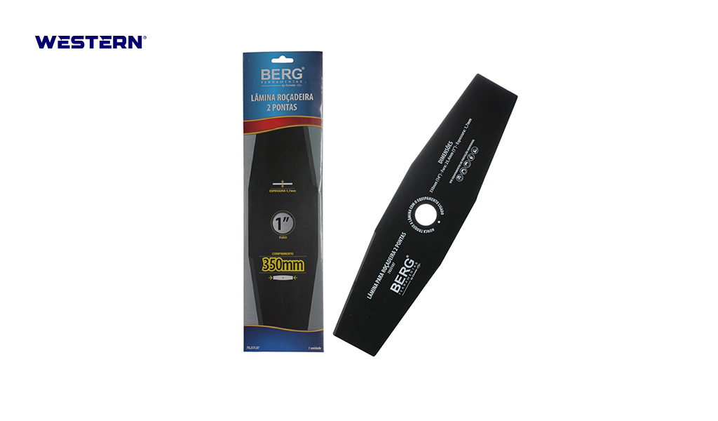LAMINA MARCA BERG P/ROCADEIRA 2 PONTAS  - 350X10MM