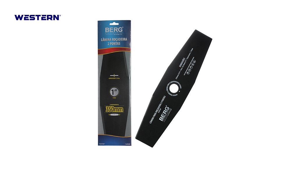 LAMINA MARCA BERG P/ROCADEIRA  2 PONTAS - 350X20MM