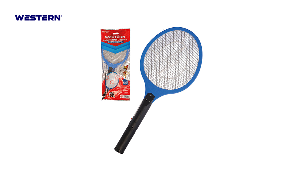 RAQUETE  WESTERN ELETRICA MATA MOSQUITO BIVOLT RECARREGAVEL