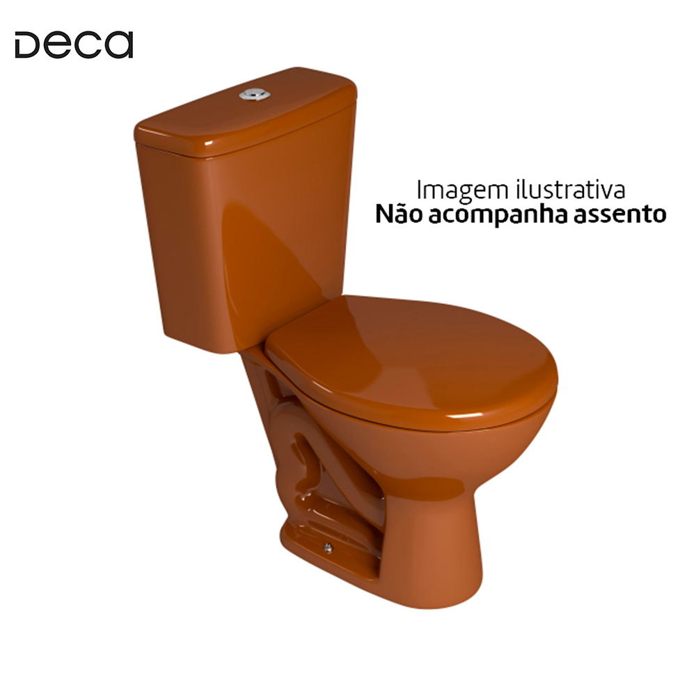 DECA BACIA+CX ACOPLADA IZY ACIONAMENTO DUPLO CARAMELO