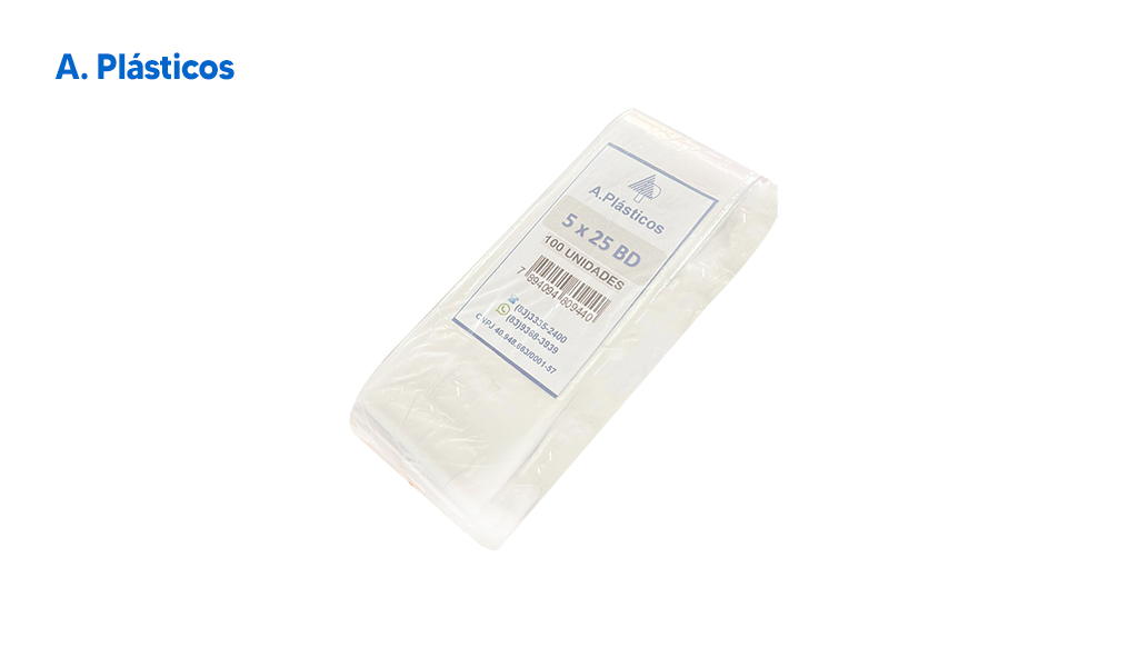 SACO APLASTICOS DINDIN GOURMET 05X25CM - COM 1000 UNIDADES