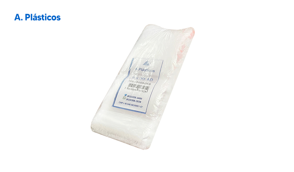 SACO APLASTICOS P/TALHER 06X30CM - COM 1000 UNIDADES