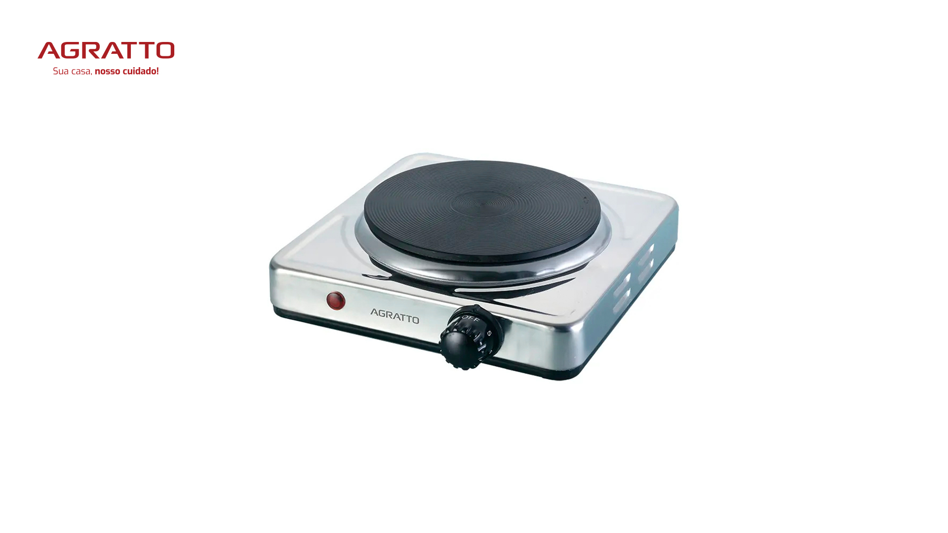FOGAO AGRATTO ELETRICO 1 BOCA 1500W 220V INOX