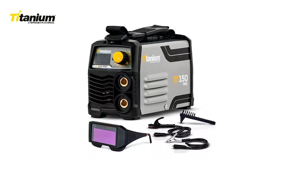 MAQUINA TITANIUM DE SOLDA INVERSORA TI150 PRO 120A 220V 50-60HZ